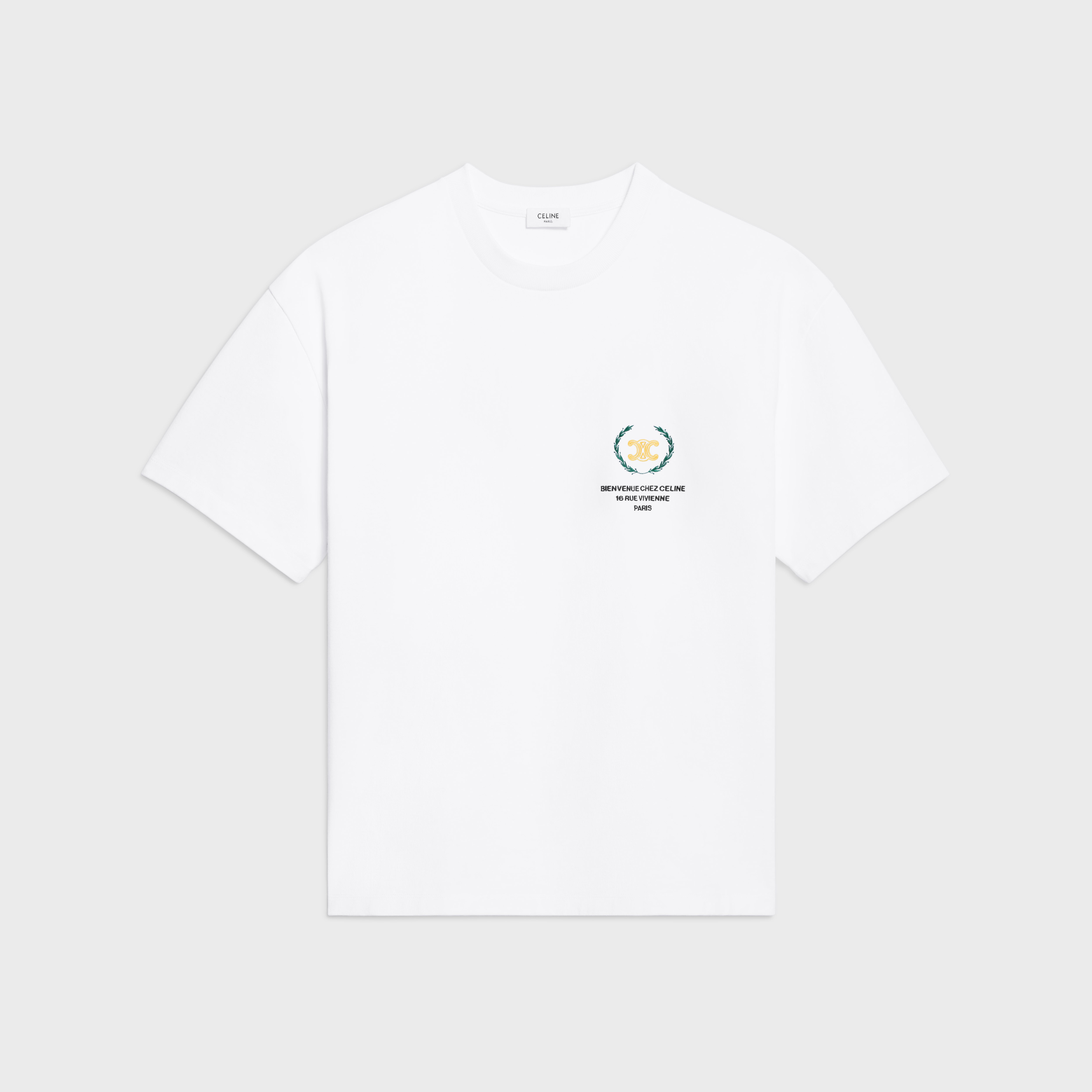 Tシャツ / コットンジャージー - オフホワイト / イエロー | CELINE